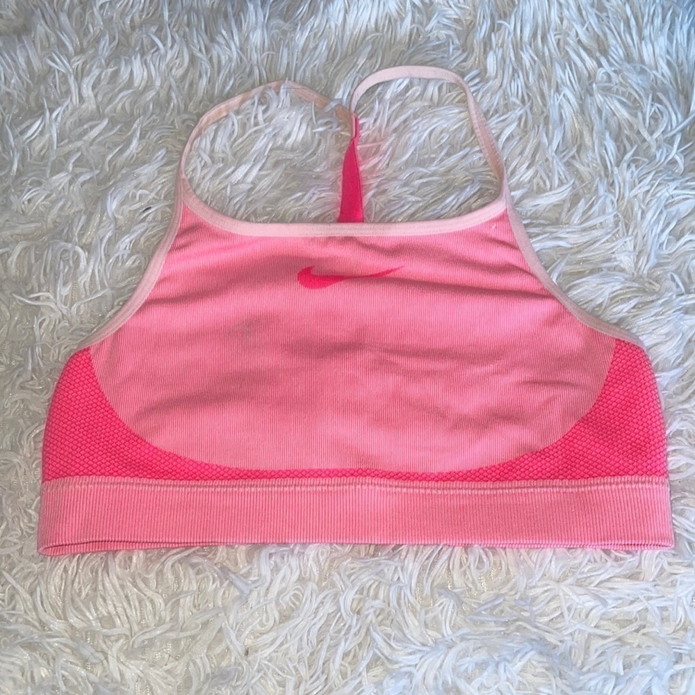 Nike Pink Indy Seamless Sports Bra